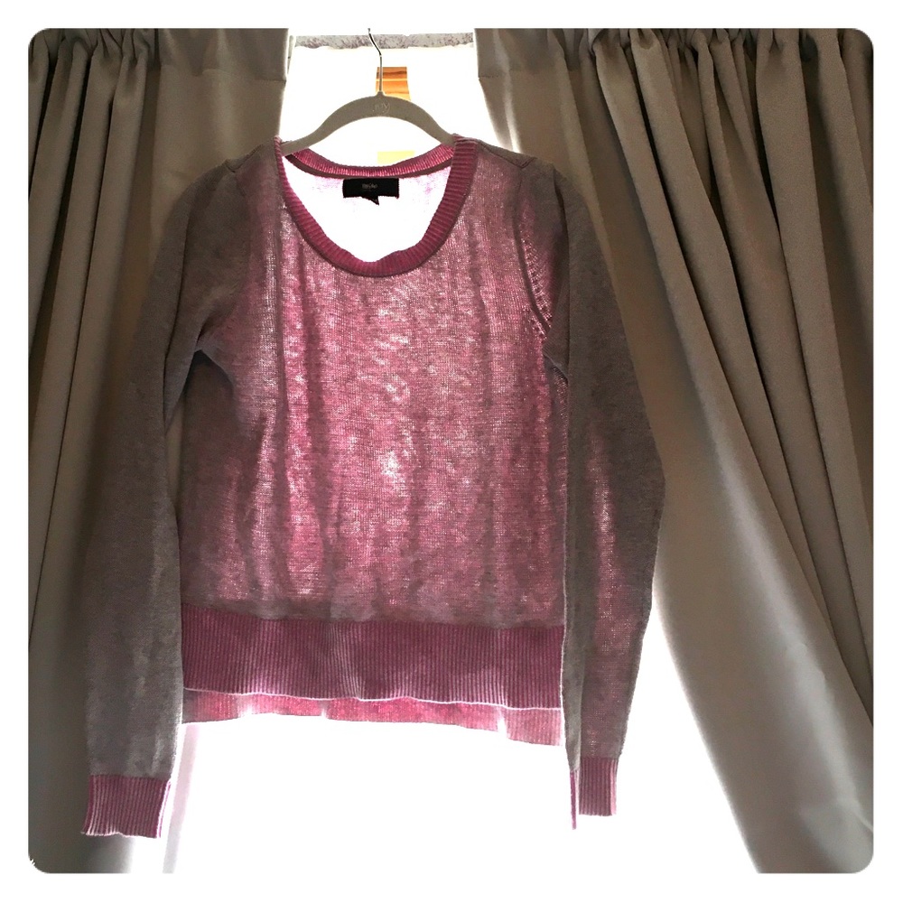 Grey and pink sweater